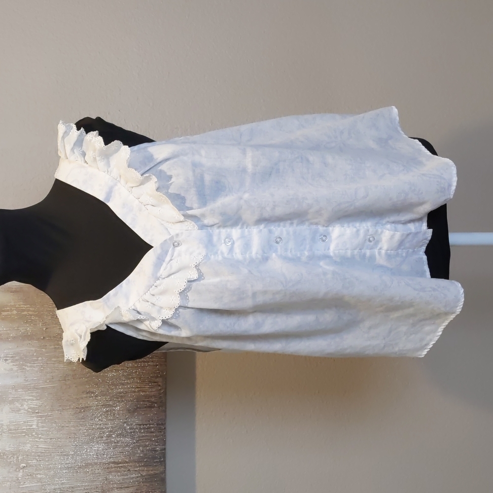 *3/$20 sale* Nicole vintage buttondown eyelet ruffle top